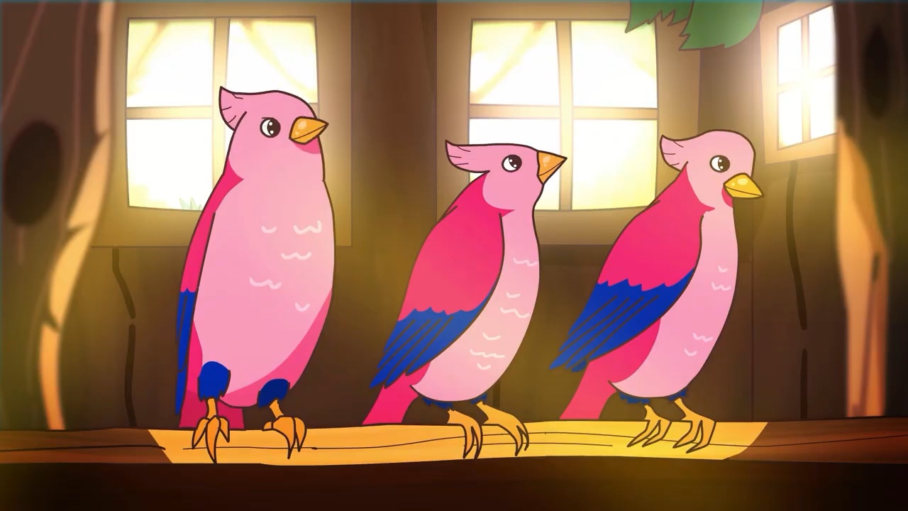 The three Sweet Tweets perched together